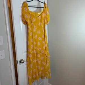 Lush Yellow Midi-Dress | Size M
